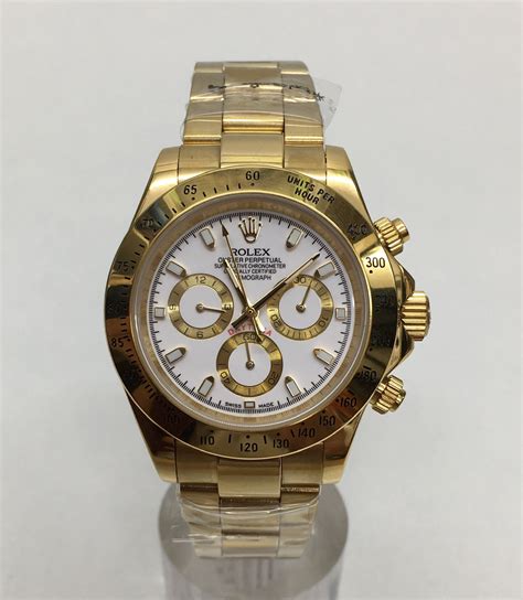 rolex daytona gold fake